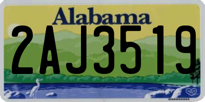 AL license plate 2AJ3519