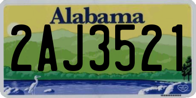 AL license plate 2AJ3521