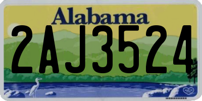 AL license plate 2AJ3524