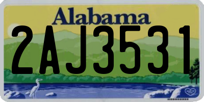 AL license plate 2AJ3531