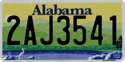 AL license plate 2AJ3541