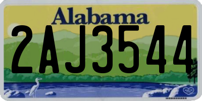AL license plate 2AJ3544