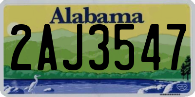 AL license plate 2AJ3547