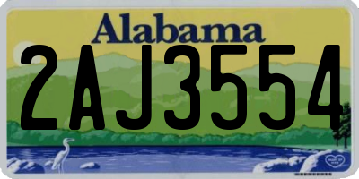 AL license plate 2AJ3554