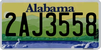AL license plate 2AJ3558
