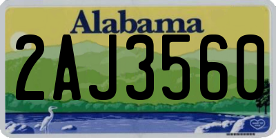 AL license plate 2AJ3560