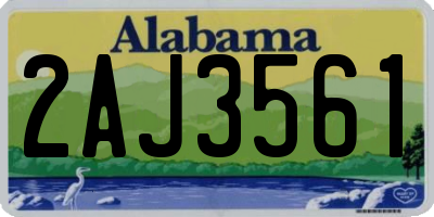AL license plate 2AJ3561