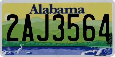 AL license plate 2AJ3564