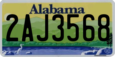AL license plate 2AJ3568