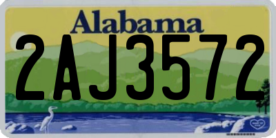 AL license plate 2AJ3572
