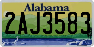 AL license plate 2AJ3583