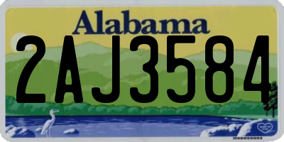 AL license plate 2AJ3584