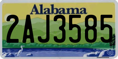AL license plate 2AJ3585