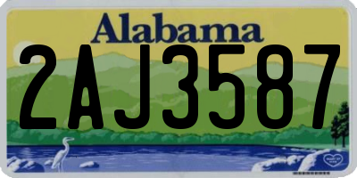 AL license plate 2AJ3587