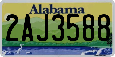 AL license plate 2AJ3588