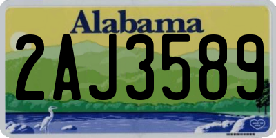 AL license plate 2AJ3589