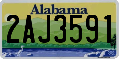 AL license plate 2AJ3591