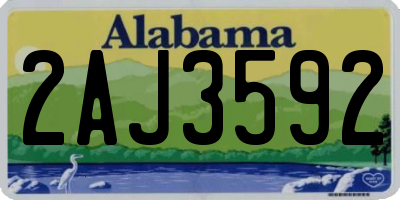 AL license plate 2AJ3592