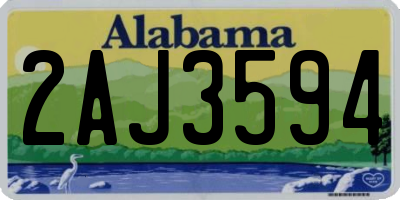 AL license plate 2AJ3594