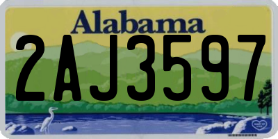 AL license plate 2AJ3597