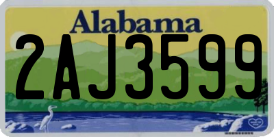 AL license plate 2AJ3599