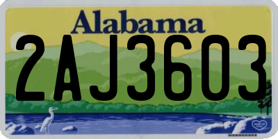 AL license plate 2AJ3603