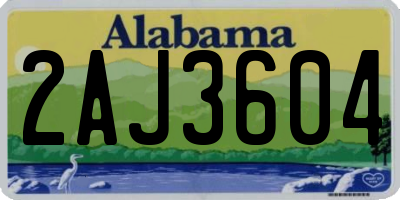 AL license plate 2AJ3604