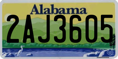 AL license plate 2AJ3605