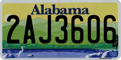 AL license plate 2AJ3606