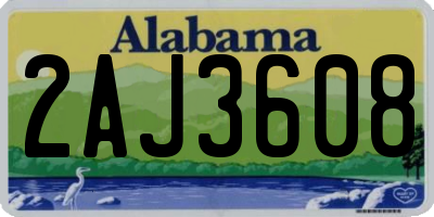 AL license plate 2AJ3608