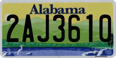 AL license plate 2AJ3610