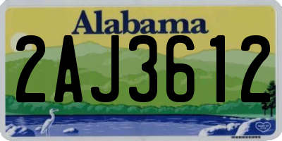 AL license plate 2AJ3612