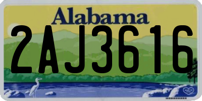 AL license plate 2AJ3616