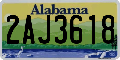 AL license plate 2AJ3618