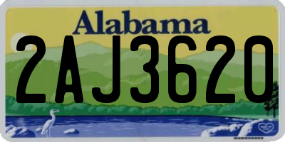 AL license plate 2AJ3620