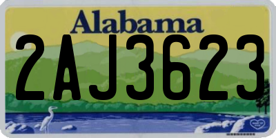 AL license plate 2AJ3623
