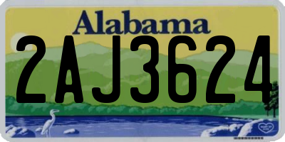 AL license plate 2AJ3624