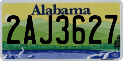 AL license plate 2AJ3627