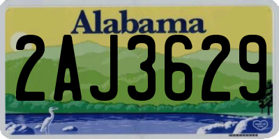 AL license plate 2AJ3629