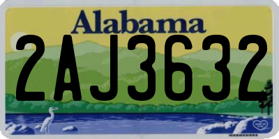 AL license plate 2AJ3632