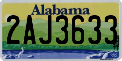 AL license plate 2AJ3633