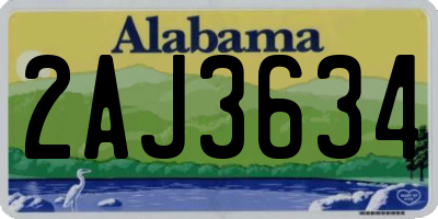 AL license plate 2AJ3634
