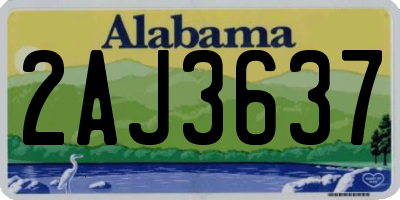 AL license plate 2AJ3637