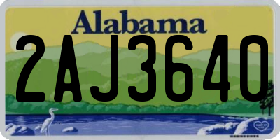 AL license plate 2AJ3640