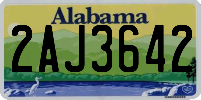 AL license plate 2AJ3642