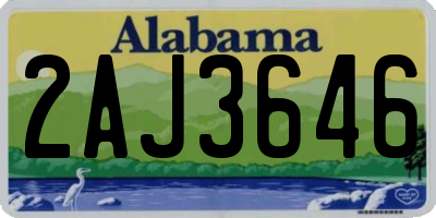 AL license plate 2AJ3646