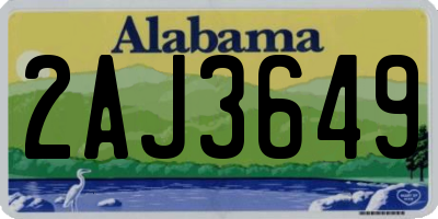 AL license plate 2AJ3649