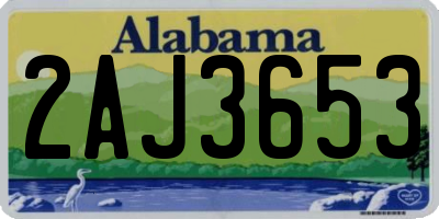 AL license plate 2AJ3653