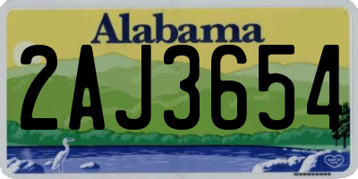 AL license plate 2AJ3654
