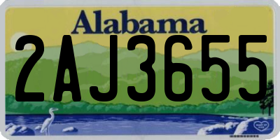 AL license plate 2AJ3655